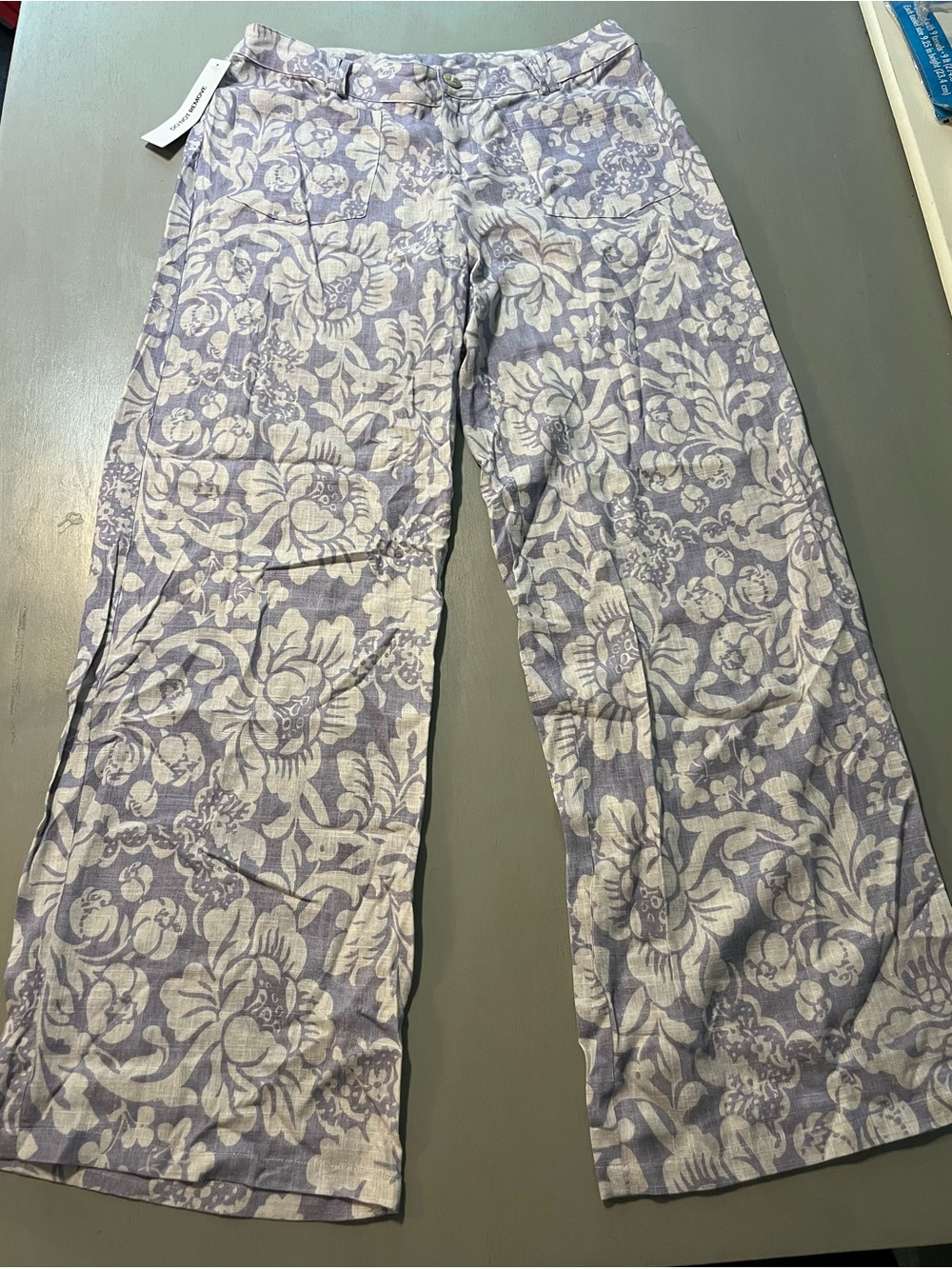 NWT Princess Polly Vendi Low Rise Wide Leg Pants Lilac Floral - Size 6